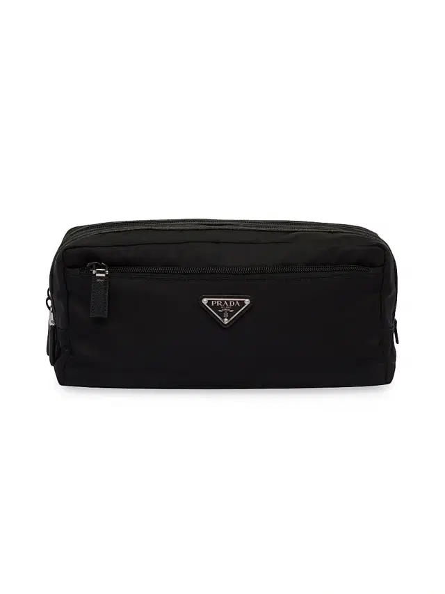 Prada Re-Nylon and Saffiano Leather Travel Pouch - Black