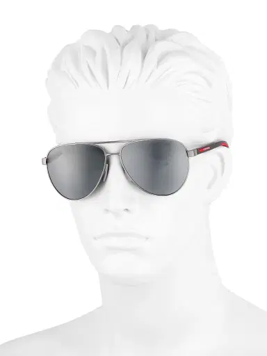 Prada Linea Rossa Men's 61MM Metal Pilot Sunglasses | Thumbnail 4
