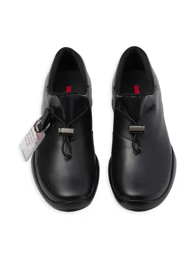 Prada Men's Toblach Leather Sneakers - Black - Size 7 | Thumbnail 2