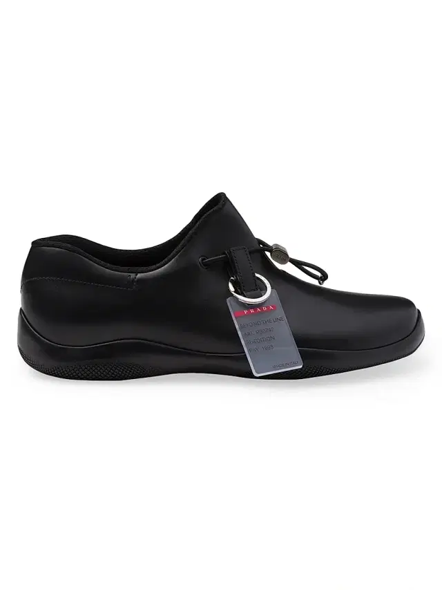Prada Men's Toblach Leather Sneakers - Black