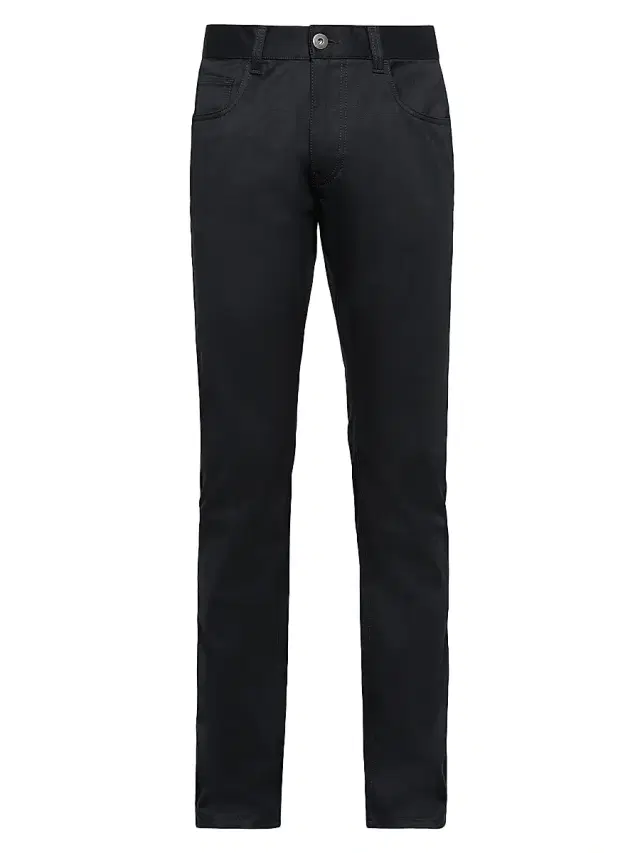 Prada Men's Five-Pocket Stretch Drill Jeans - Black