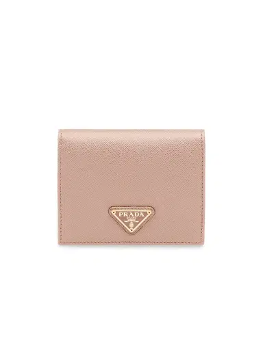 Prada Women's Small Saffiano Leather Wallet - Pink | Thumbnail 1 Prada Women's Small Saffiano Leather Wallet - Pink | Thumbnail 1