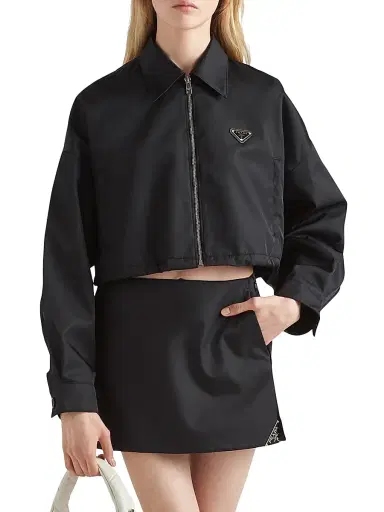 Prada Women's Re-Nylon Blouson Jacket - Black - Size 10 | Thumbnail 2 Prada Women's Re-Nylon Blouson Jacket - Black - Size 10 | Thumbnail 2