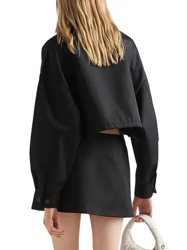 Prada Women's Re-Nylon Blouson Jacket - Black - Size 10 | Thumbnail 5 Prada Women's Re-Nylon Blouson Jacket - Black - Size 10 | Thumbnail 5