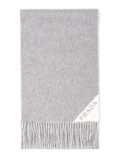 Prada Women's Cashmere Scarf - Grey | Thumbnail 1 Prada Women's Cashmere Scarf - Grey | Thumbnail 1