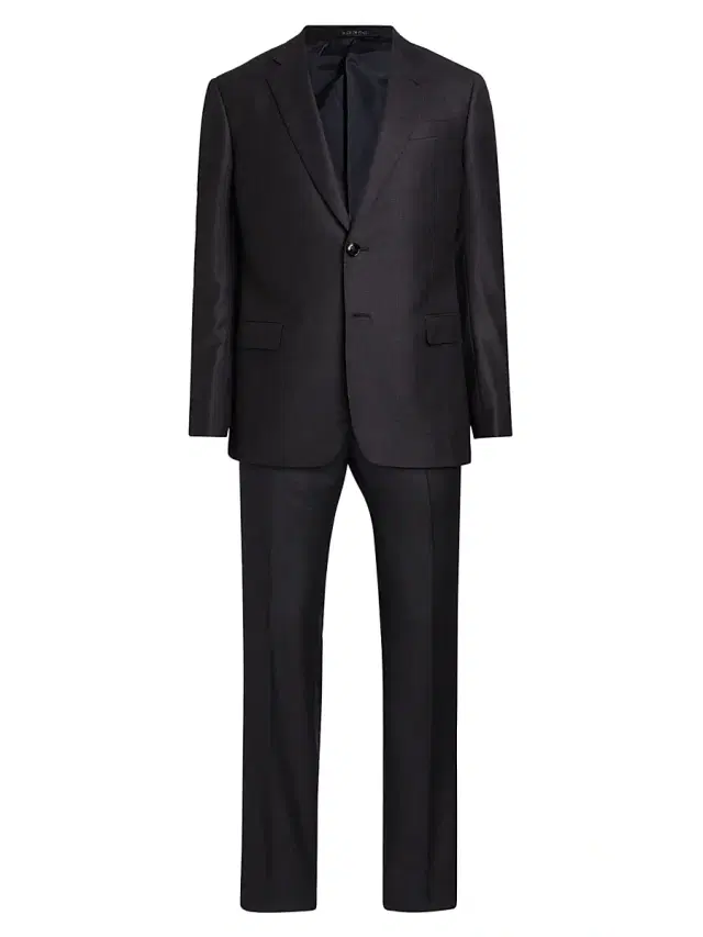 Giorgio Armani Men's Single-Breasted Wool-Blend Suit - Merlot Purple