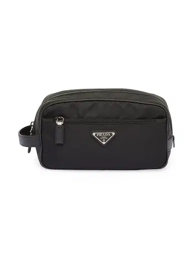 Prada Nylon and Saffiano Leather Travel Pouch | Thumbnail 1 Prada Nylon and Saffiano Leather Travel Pouch | Thumbnail 1