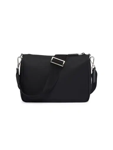 Prada Men's Re-Nylon and Saffiano Leather Shoulder Bag | Thumbnail 4 Prada Men's Re-Nylon and Saffiano Leather Shoulder Bag | Thumbnail 4