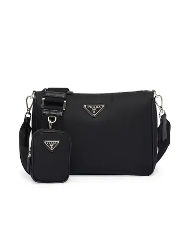Prada Men's Re-Nylon and Saffiano Leather Shoulder Bag | Thumbnail 1 Prada Men's Re-Nylon and Saffiano Leather Shoulder Bag | Thumbnail 1