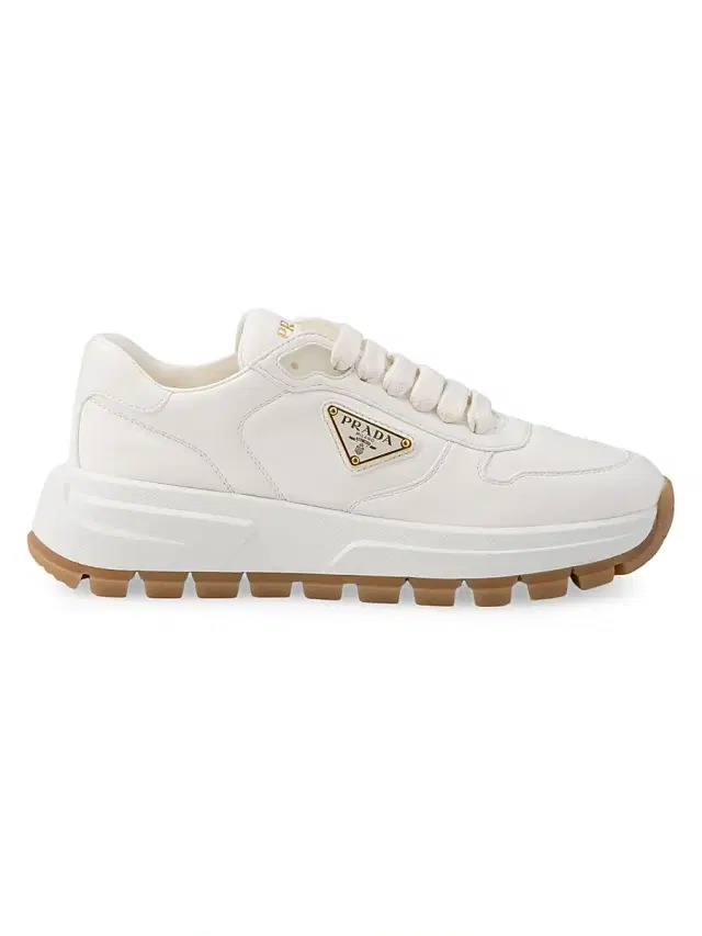 Women's Leather Sneakers - Beige Khaki