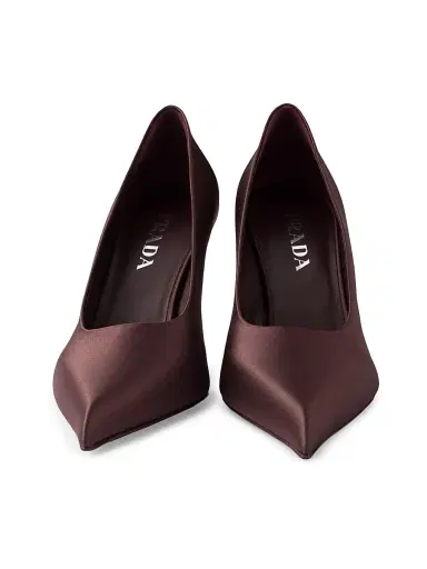 Prada Women's Satin Pumps - Dark Red - Size 11 | Thumbnail 4 Prada Women's Satin Pumps - Dark Red - Size 11 | Thumbnail 4