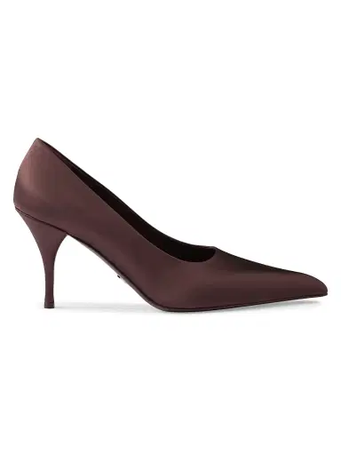 Prada Women's Satin Pumps - Dark Red - Size 11 | Thumbnail 1 Prada Women's Satin Pumps - Dark Red - Size 11 | Thumbnail 1