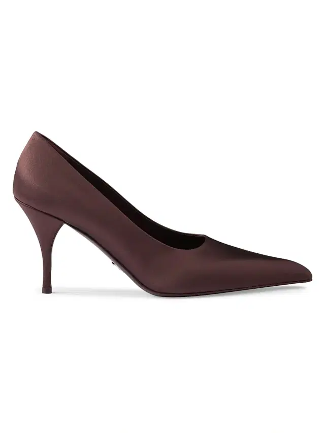 Prada Women's Satin Pumps - Dark Red