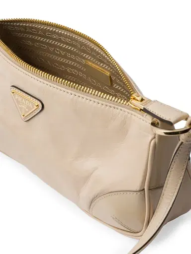 Prada Women's Re-Edition 2002 Leather Shoulder Bag - Beige Khaki | Thumbnail 4 Prada Women's Re-Edition 2002 Leather Shoulder Bag - Beige Khaki | Thumbnail 4