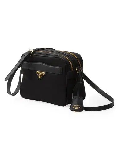 Prada Women's Re-Edition 1978 Re-Nylon and Saffiano Leather Mini Shoulder Bag - Black | Thumbnail 2