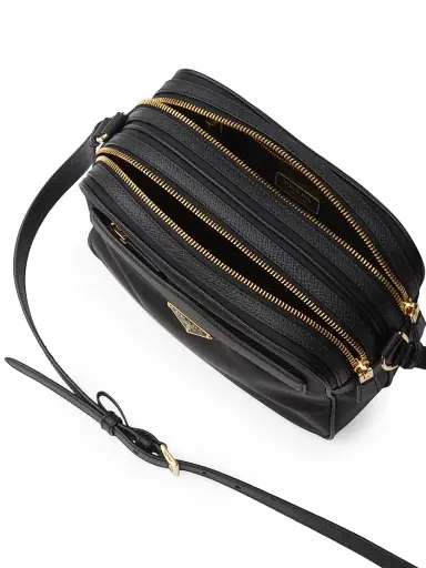 Prada Women's Re-Edition 1978 Re-Nylon and Saffiano Leather Mini Shoulder Bag - Black | Thumbnail 4