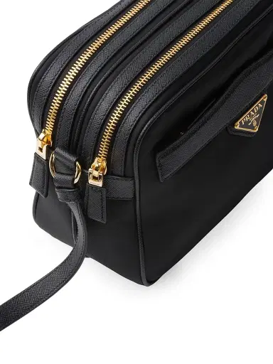 Prada Women's Re-Edition 1978 Re-Nylon and Saffiano Leather Mini Shoulder Bag - Black | Thumbnail 5