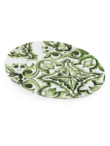 Dolce & Gabbana Blue Mediterraneo Fiore Medium Oval Serving Plate | Thumbnail 2