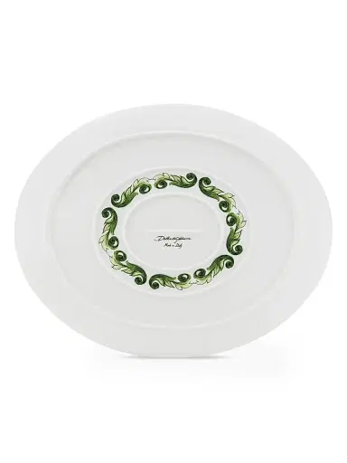 Dolce & Gabbana Blue Mediterraneo Fiore Medium Oval Serving Plate | Thumbnail 3