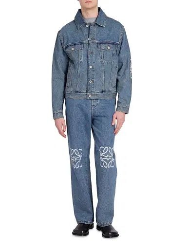 Loewe Men's Anagram Logo Denim Jacket | Thumbnail 2 Loewe Men's Anagram Logo Denim Jacket | Thumbnail 2