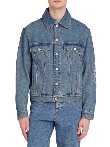 Loewe Men's Anagram Logo Denim Jacket | Thumbnail 3 Loewe Men's Anagram Logo Denim Jacket | Thumbnail 3