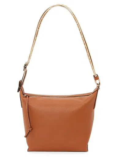 Loewe Men's Small Cubi Leather Crossbody Bag - Tan | Thumbnail 1 Loewe Men's Small Cubi Leather Crossbody Bag - Tan | Thumbnail 1