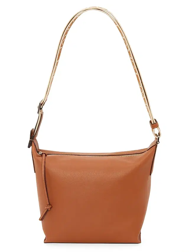 LOEWE Men's  Cubi Leather Crossbody Bag - Tan