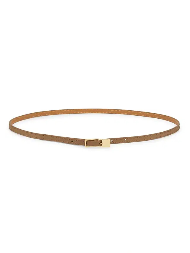 Women's Amazona Leather Padlock Belt - Oak Gold