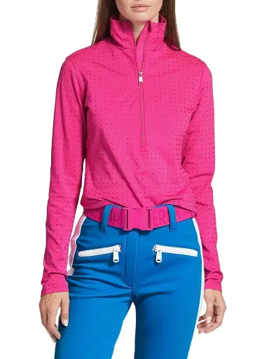 Goldbergh Women's Spark Stretch Interlock Ski Pullover Top - Passion Pink - Size XL | Thumbnail 3