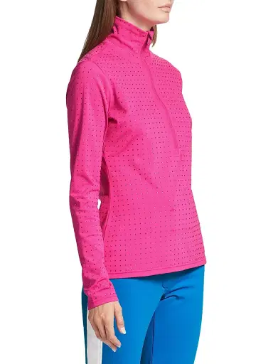 Goldbergh Women's Spark Stretch Interlock Ski Pullover Top - Passion Pink - Size XL | Thumbnail 4