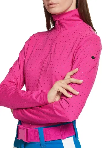 Goldbergh Women's Spark Stretch Interlock Ski Pullover Top - Passion Pink - Size XL | Thumbnail 6