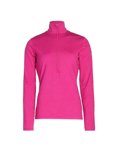 Goldbergh Women's Spark Stretch Interlock Ski Pullover Top - Passion Pink - Size XL | Thumbnail 1