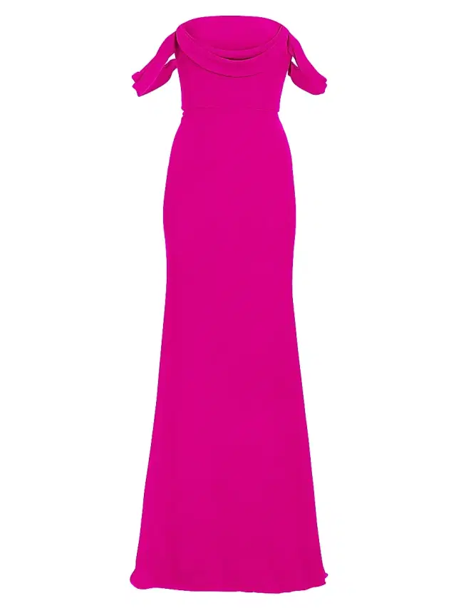 Vera Wang Bride Women's Andree Off-The-Shoulder Gown - Fuchsia