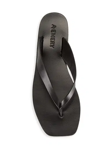 A Emery Women's Kinto Leather Flip-Flops - Black - Size 5 | Thumbnail 5 A Emery Women's Kinto Leather Flip-Flops - Black - Size 5 | Thumbnail 5