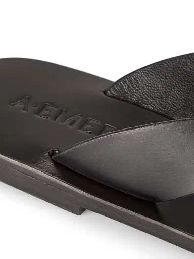 A Emery Women's Kinto Leather Flip-Flops - Black - Size 5 | Thumbnail 6 A Emery Women's Kinto Leather Flip-Flops - Black - Size 5 | Thumbnail 6