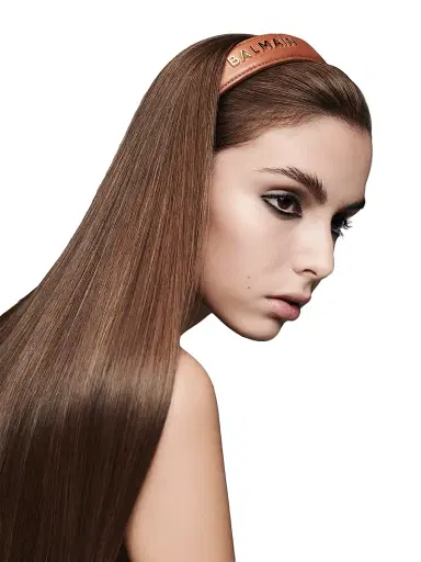 Balmain Hair Women's Riviera Logo Leather Headband | Thumbnail 2