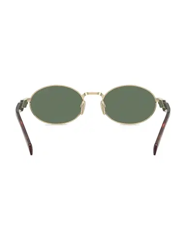 Prada Men's 55MM Oval Sunglasses - Dark Green | Thumbnail 4 Prada Men's 55MM Oval Sunglasses - Dark Green | Thumbnail 4