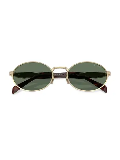 Prada Men's 55MM Oval Sunglasses - Dark Green | Thumbnail 5 Prada Men's 55MM Oval Sunglasses - Dark Green | Thumbnail 5