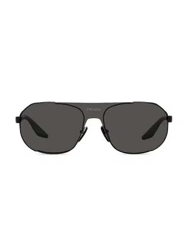 Prada Linea Rossa Men's Linea Rossa 40MM Metal Sunglasses - Black | Thumbnail 2 Prada Linea Rossa Men's Linea Rossa 40MM Metal Sunglasses - Black | Thumbnail 2