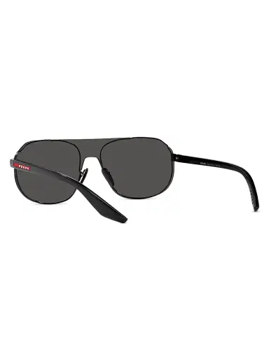 Prada Linea Rossa Men's Linea Rossa 40MM Metal Sunglasses - Black | Thumbnail 3 Prada Linea Rossa Men's Linea Rossa 40MM Metal Sunglasses - Black | Thumbnail 3