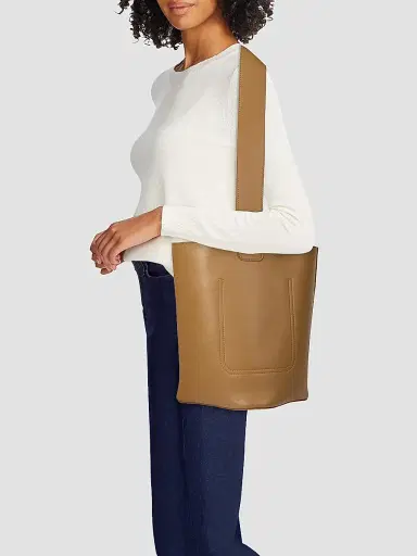 Loewe Women's Pebbled Leather Bucket Bag - Oak | Thumbnail 2