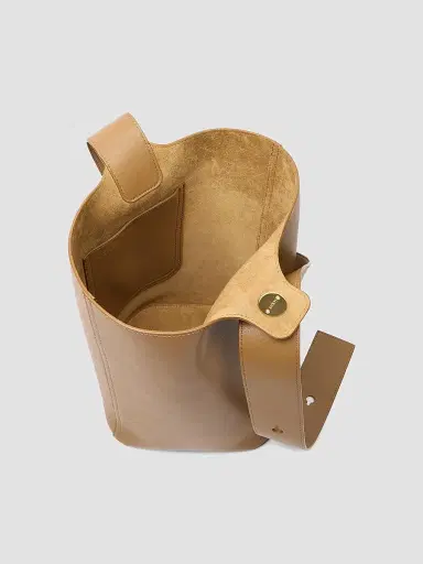 Loewe Women's Pebbled Leather Bucket Bag - Oak | Thumbnail 3