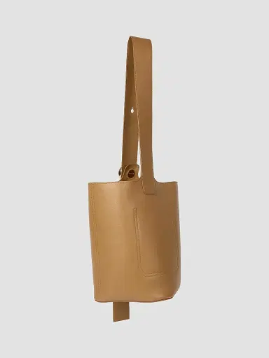 Loewe Women's Pebbled Leather Bucket Bag - Oak | Thumbnail 4