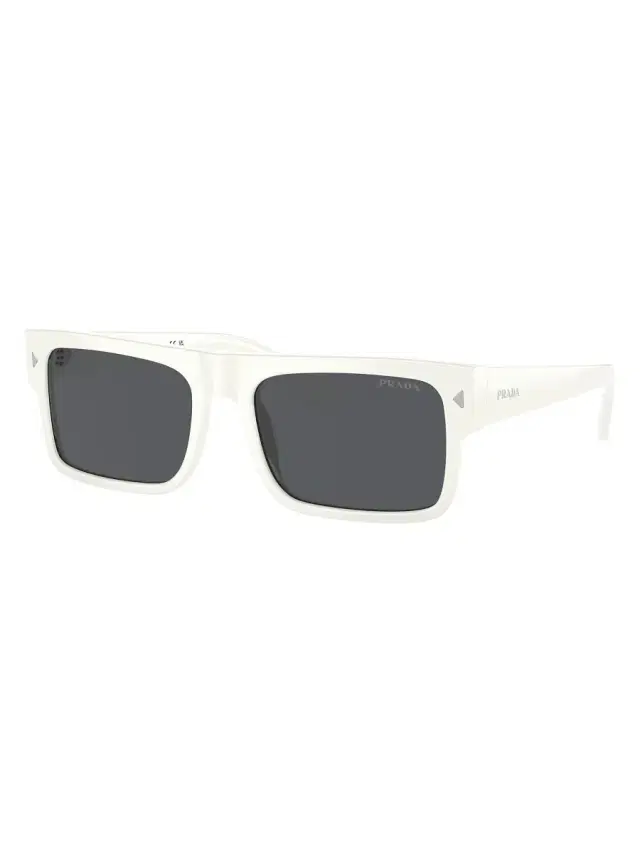 Men's 59MM Rectangular Sunglasses - White Smoke