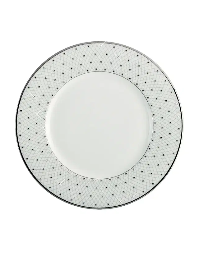 Bone China Princess Salad Plate - Platinum