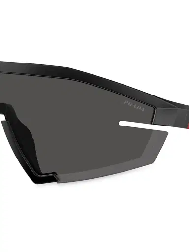 Prada Linea Rossa Men's Prada 0Ps 03Zs 144MM Sunglasses - Matte Black Smoke | Thumbnail 2