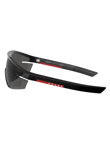 Prada Linea Rossa Men's Prada 0Ps 03Zs 144MM Sunglasses - Matte Black Smoke | Thumbnail 3