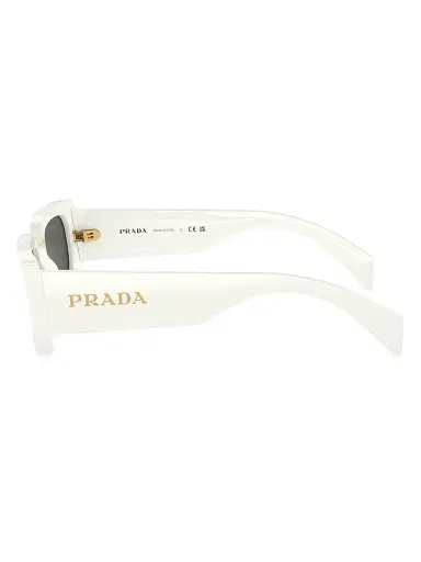 Prada Men's Sport 52MM Acetate Rectangular Sunglasses - Bone Dark Grey | Thumbnail 4