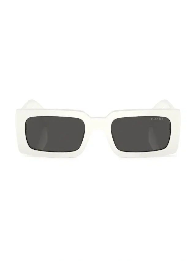 Men's Sport 52MM Acetate Rectangular Sunglasses - Bone Dark Grey