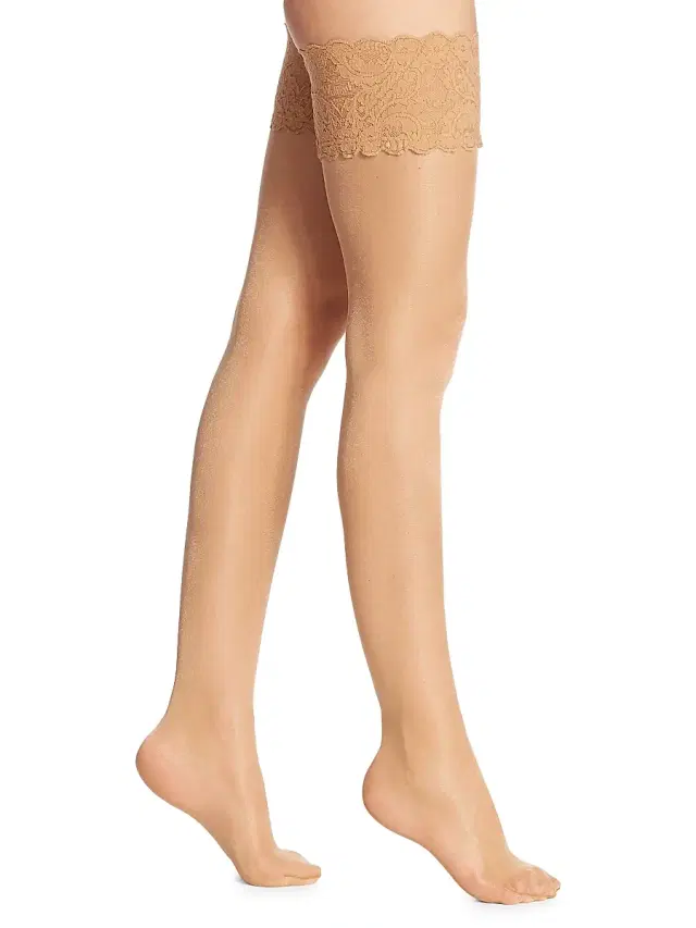 Women's Satin Touch 20 Denier Evening Thigh Highs - Gobi